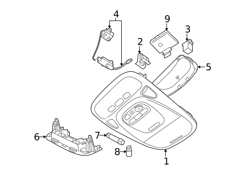 Overhead Console for 2008 Jaguar S-Type #0