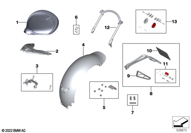 77315A63C44 - Design: Spare Parts Kit - Universal for BMW-Motorrad Image