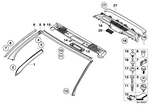 51437893445 - Vehicle Trim: Left Column A Cover for BMW Image