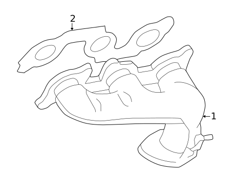 Exhaust Manifold for 2000 Toyota Solara #2