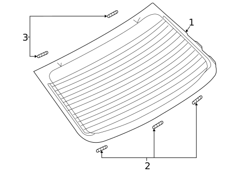Glass & Hardware - Back for 2020 Mitsubishi Mirage G4 #0