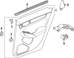 83751T20A91ZA - : Door Trim Panel for Honda Image