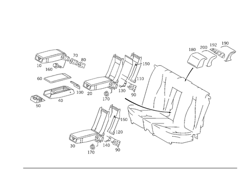 Folding Armrest, Seat Adapter for 2005 Mercedes-Benz S430 #0