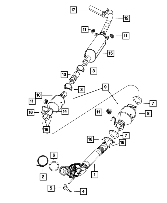 68056675AA - Exhaust: Exhaust Front Pipe for Mopar Image image