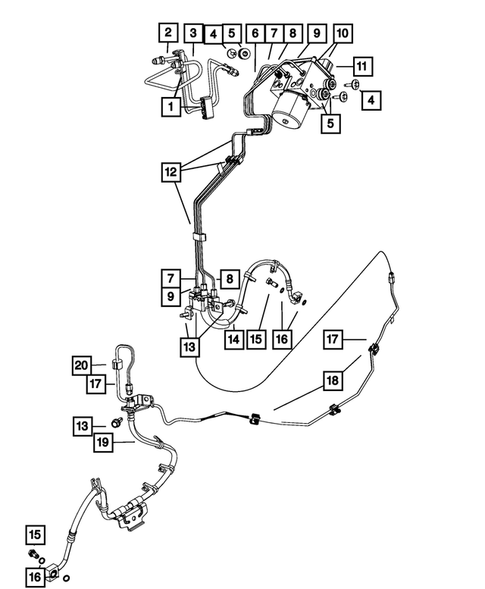 Hydraulic Control Unit, Brake Tubes and Hoses for 2011 Ram 3500 #0