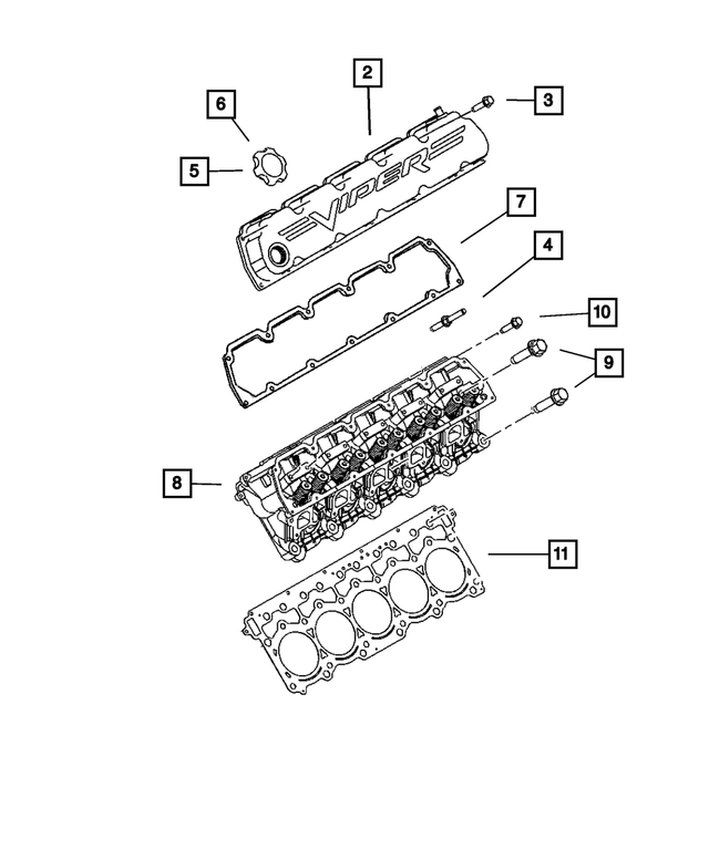 5037155AH - Engine 8.3L Ten Cylinder [EWC]: Cylinder Head Cover, Left for Mopar Image