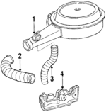 25523766 - Engine: Heater Duct for Buick: Century, Regal | Cadillac: DeVille, Eldorado, Fleetwood, Seville | Chevrolet: El Camino, Monte Carlo | GMC: Caballero | Oldsmobile: Cutlass Calais, Cutlass Ciera, Cutlass Cruiser, Cutlass Salon, Cutlass Supreme | Pontiac: Bonneville, Grand Prix, Parisienne Image