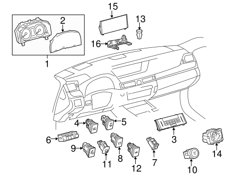 Cluster & Switches for 2021 Lexus IS300 | OEM Parts Online