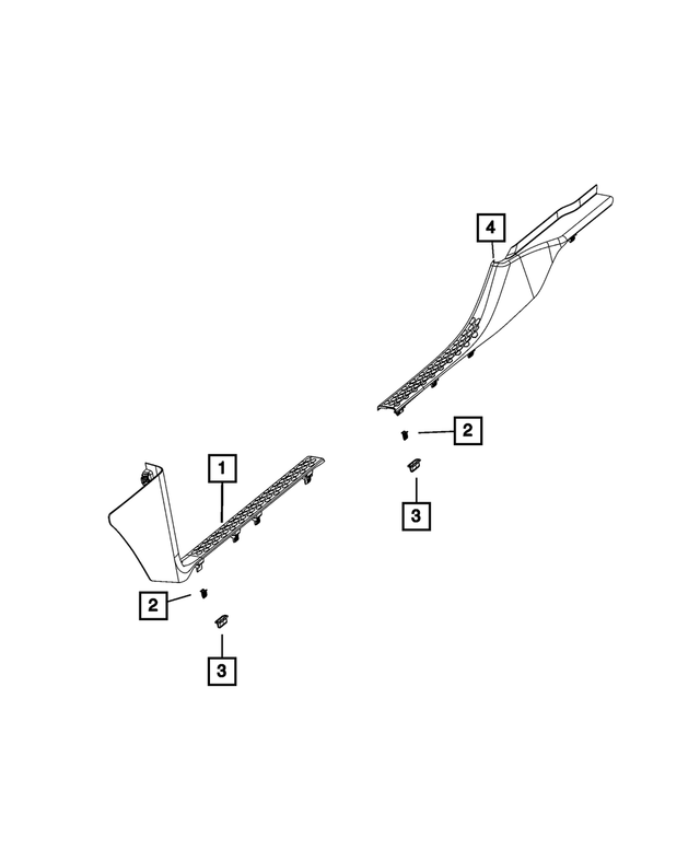 « 1DX68HL1AD – Interior Trim : Protection Panneau, Côté Droit pour Mopar Image »