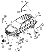 5102255AA - Wiper/Lock Cylinder and Keys: Washer Fluid Level Sensor for Mopar Image