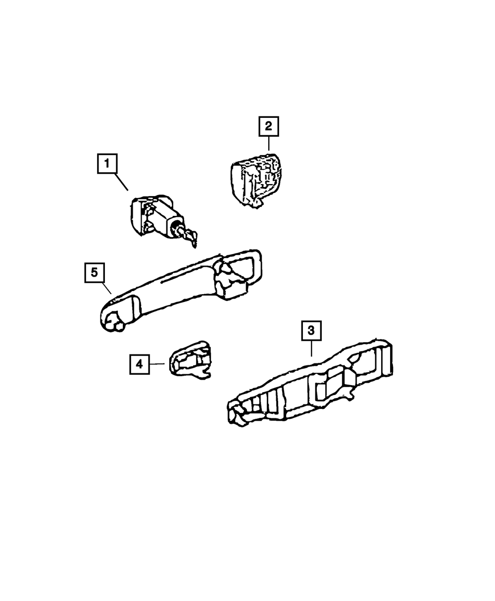 Exterior Door Handle - Mopar (ZA67P41AA)