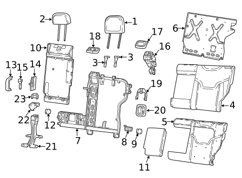 Rear Seat Components for 2025 Jeep Compass #0
