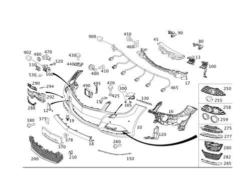 Front Bumper for 2014 Mercedes-Benz C 350 #0