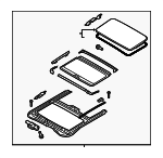 81600G2000TTX - Body: Sunroof Assembly for Hyundai: Ioniq Image