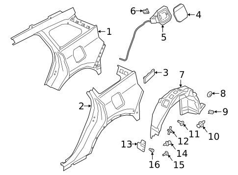 Quarter Panel & Components for 2021 Lincoln Corsair #0