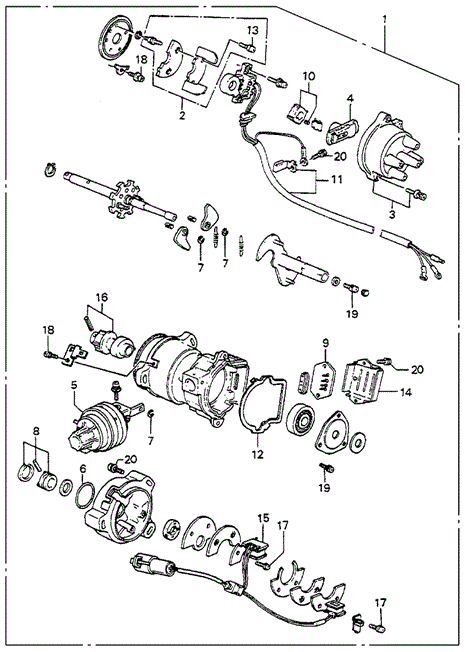 Distributor (PGM-FI) (TEC) for 1985 Honda Accord #0
