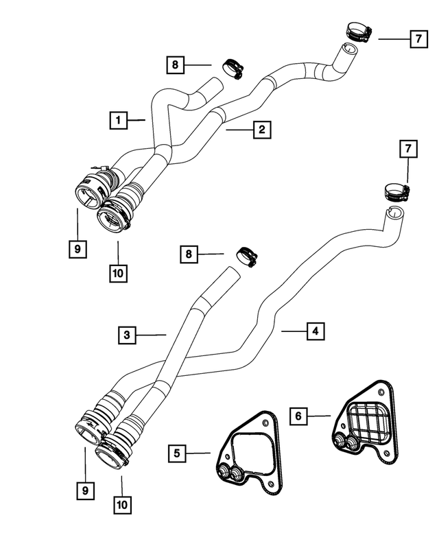 68073583AC - Air Conditioners and Heaters: Heater Core Tubes Seal for Mopar Image