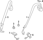 LR179584 - : Lap &amp; Shoulder Belt for Land Rover: Range Rover Image