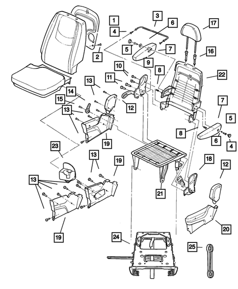 Adjusters, Covers, Shields and Risers for 2001 Dodge Grand Caravan #1