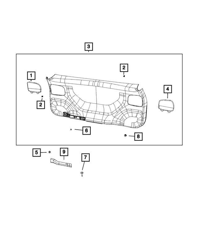 6AV27HL1AE - Interior Trim: Liftgate Panel for Mopar Image