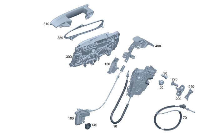 997309101 - Rear Door: Door Lock for Mercedes-Benz: EQE 350 SUV, EQE 350+ SUV, EQE 500 SUV, EQE AMG SUV Image image