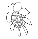 1580698 - Cooling System: ACDelcoâ„¢ Fan Blade for Chevrolet: Colorado | GMC: Canyon | Hummer: H3, H3T Image