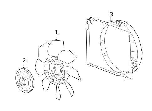 Cooling Fan, Clutch & Motor for 2010 Hummer H3 #0