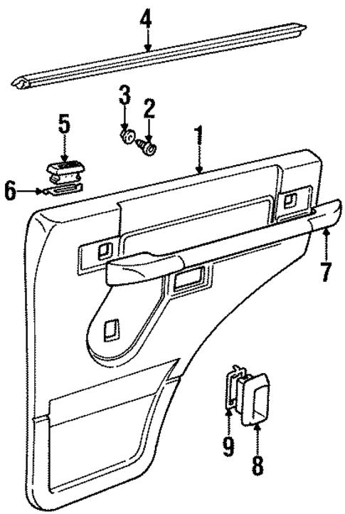 Interior Trim - Rear Door for 1995 Land Rover Discovery #0