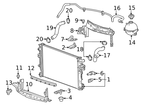 Radiator & Components for 2016 Buick Regal #6