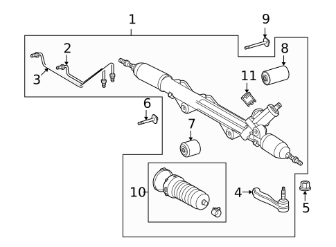 Steering Gear & Linkage for 2009 Jaguar Vanden Plas #0