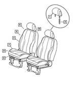 1DS98BD5AB - Interior Trim: Front Headrest for Mopar Image