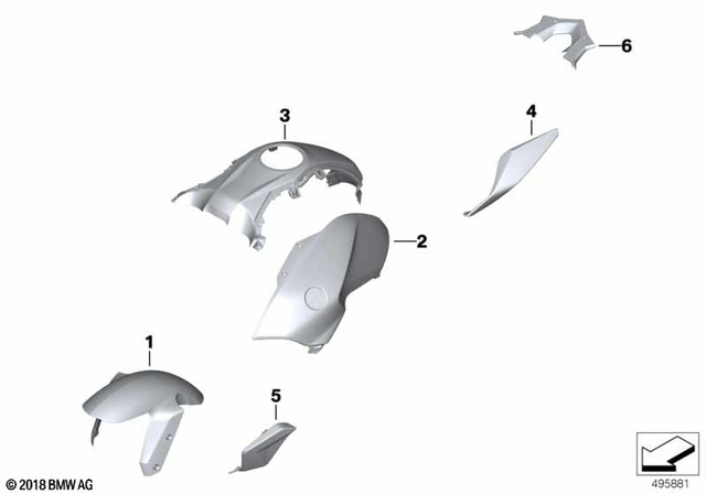 46638406897 - : Front Spoiler, Left for BMW-Motorrad Image