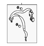 20586032853D53 - Electrical: Center Belt Assembly for Mercedes-Benz Image