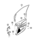 1JB04DX9AD - Interior Trim: Door Window Opening Molding, Right for Mopar Image