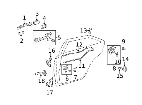 Lock & Hardware for 2010 Toyota Camry #3