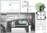 61368373700 - Vehicle Electrical System: Relay, Make Contact, White Green for BMW Image