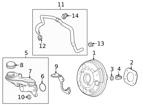 Master Cylinder - Components On Dash Panel for 2020 Mazda 6 #0