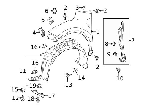 Fender & Components for 2019 Toyota C-HR #0