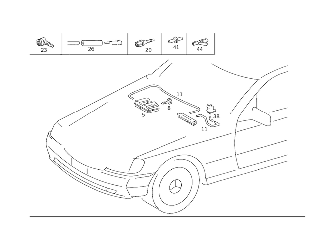 1408050019 - Vacuum System: Container for Mercedes-Benz: 300SD, 400SE, 400SEL, 500SEC, 500SEL, 600SEL, C220, C230, S420 Image image