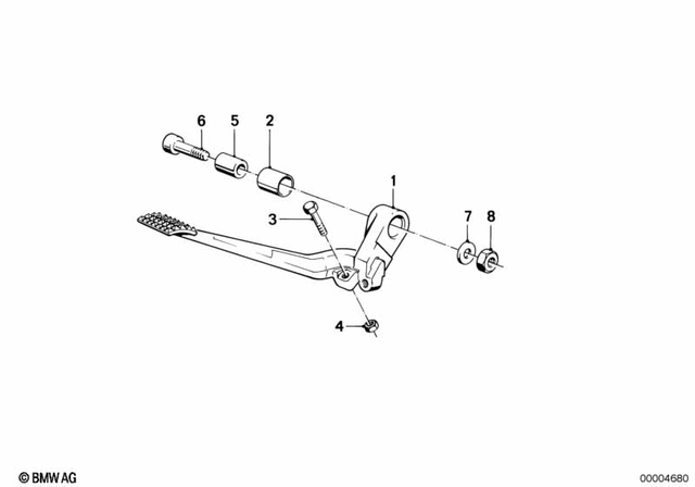 35121450887 - Pedals: Brake Pedal -  for BMW-Motorrad Image