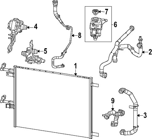 Radiator & Components for 2025 Ram 1500 #3