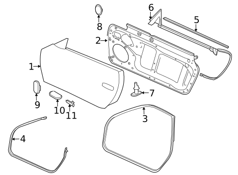 Exterior Trim - Door for 2012 Porsche 911 #1