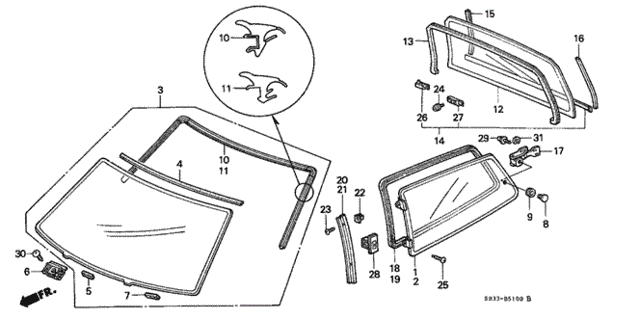 Windshield for 1988 Honda Civic #0