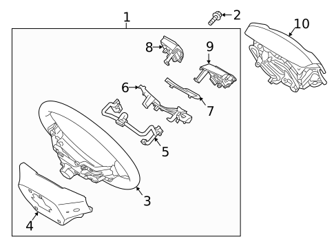 Steering Wheel & Trim for 2018 Kia Sedona #0