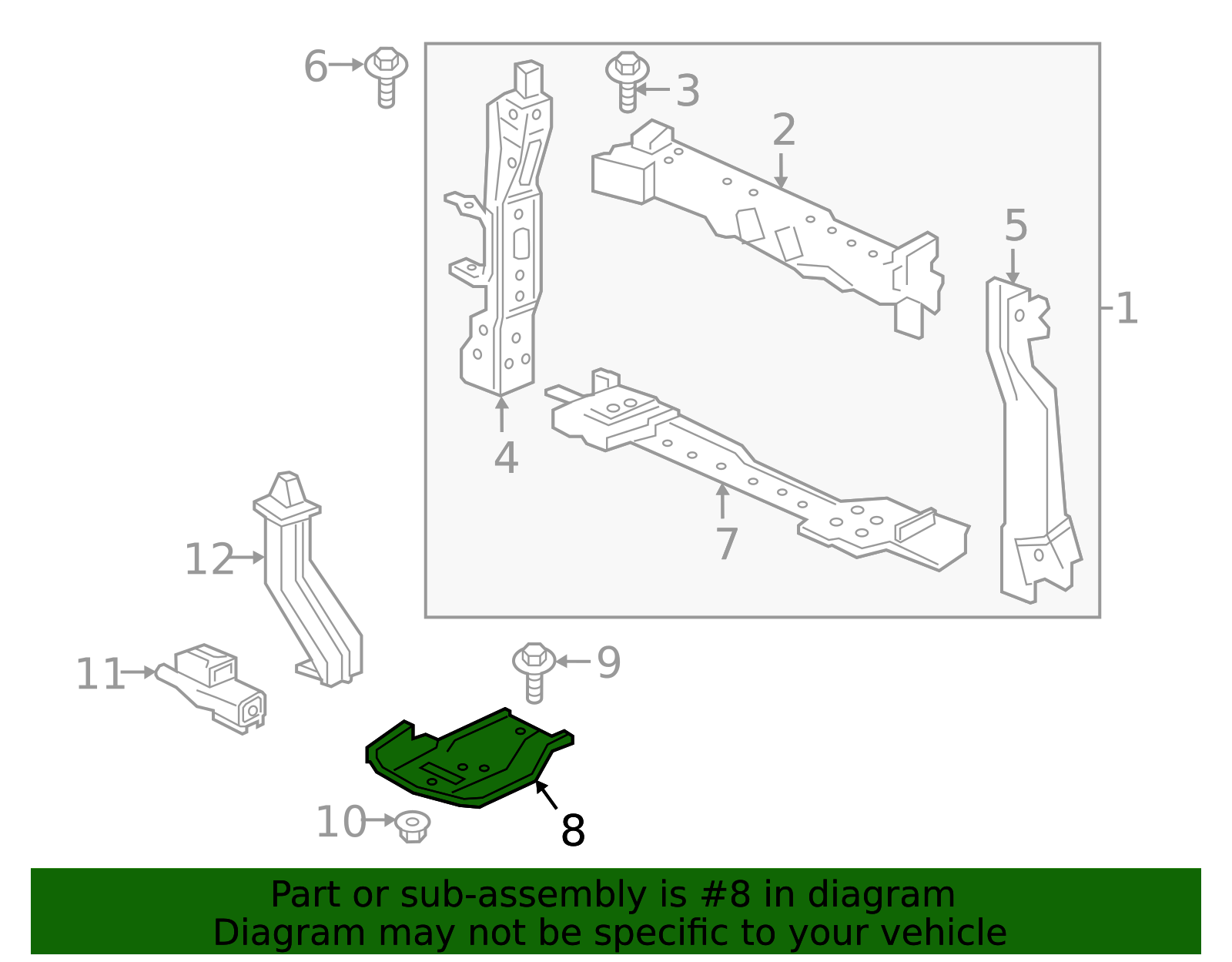 たろうページ 2016-2022 Honda HR-V Radiator Support Panel Reinforcement 60470