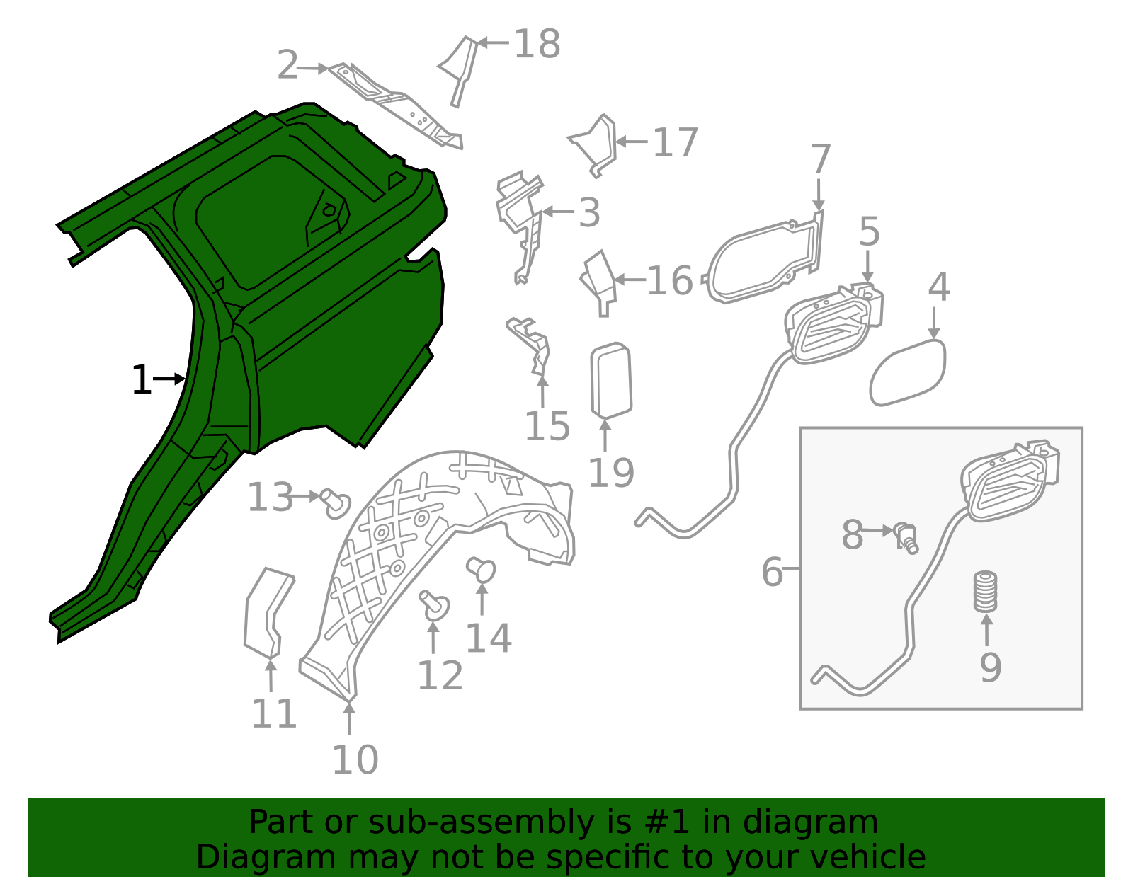 Range Rover Quarter Zip LR036413 - Quarter Panel 2013-2022 Land Rover Range Rover | Germain JLR ...