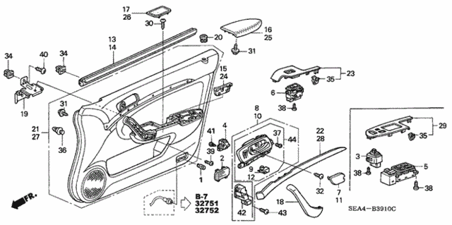 Front Door Lining for 2005 Acura TSX #0