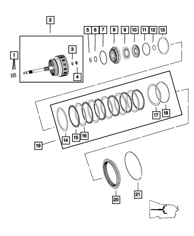 52108127AA - NAG1; W5J400 - W5A330; 5-Speed; Automatic Transmission: Transmission Seal for Mopar Image