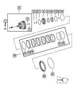 52108127AA - NAG1; W5J400 - W5A330; 5-Speed; Automatic Transmission: Transmission Seal for Mopar Image