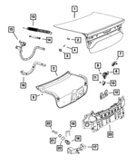 68660719AA - Body Sheet Metal Except Doors: Decklid for Mopar Image